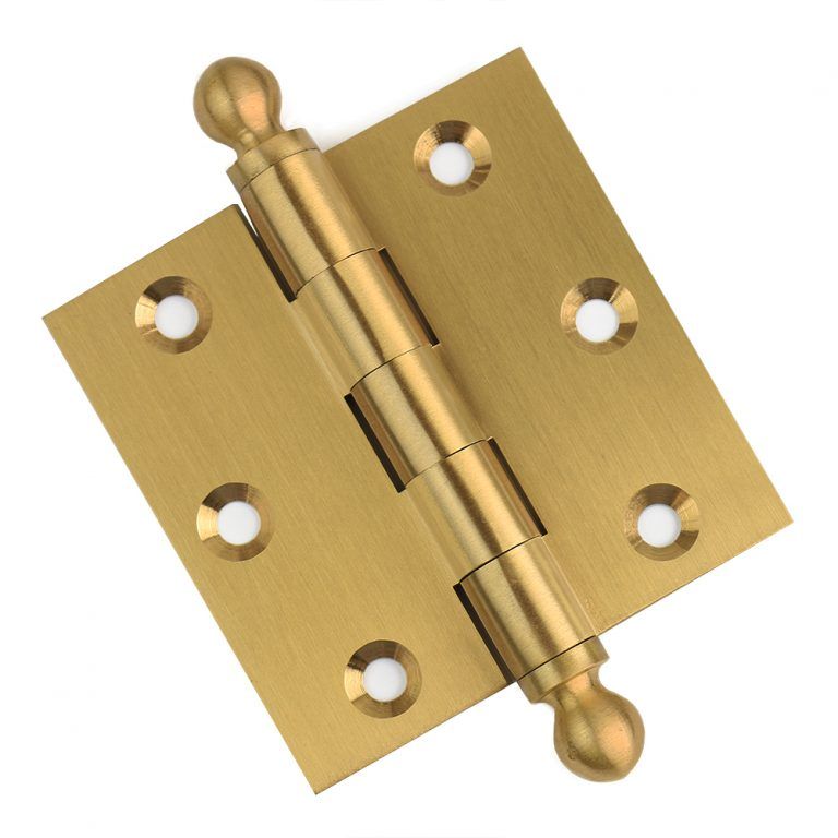 Door Hinge 3 X 3 Solid Brass - Satin Brass (us4)