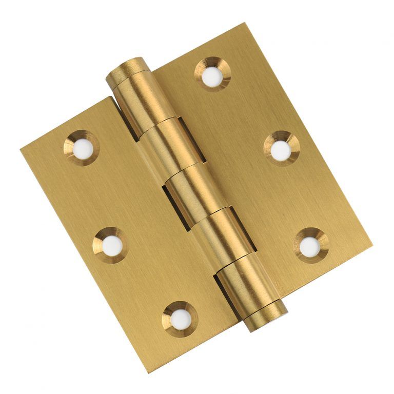 Door Hinge 3 X 3 Solid Brass - Satin Brass (us4)