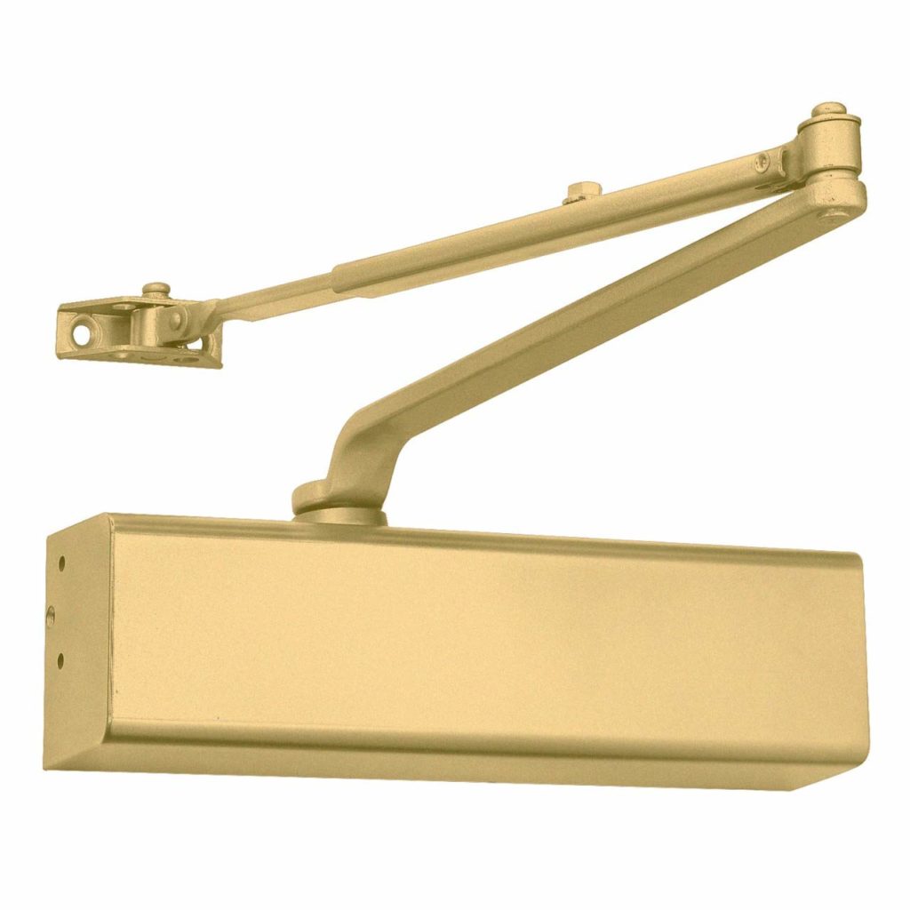 Door Closer, Heavy Duty Cast Aluminum Commercial, Lawrence Hardware LH816 -  painted-brass-pb